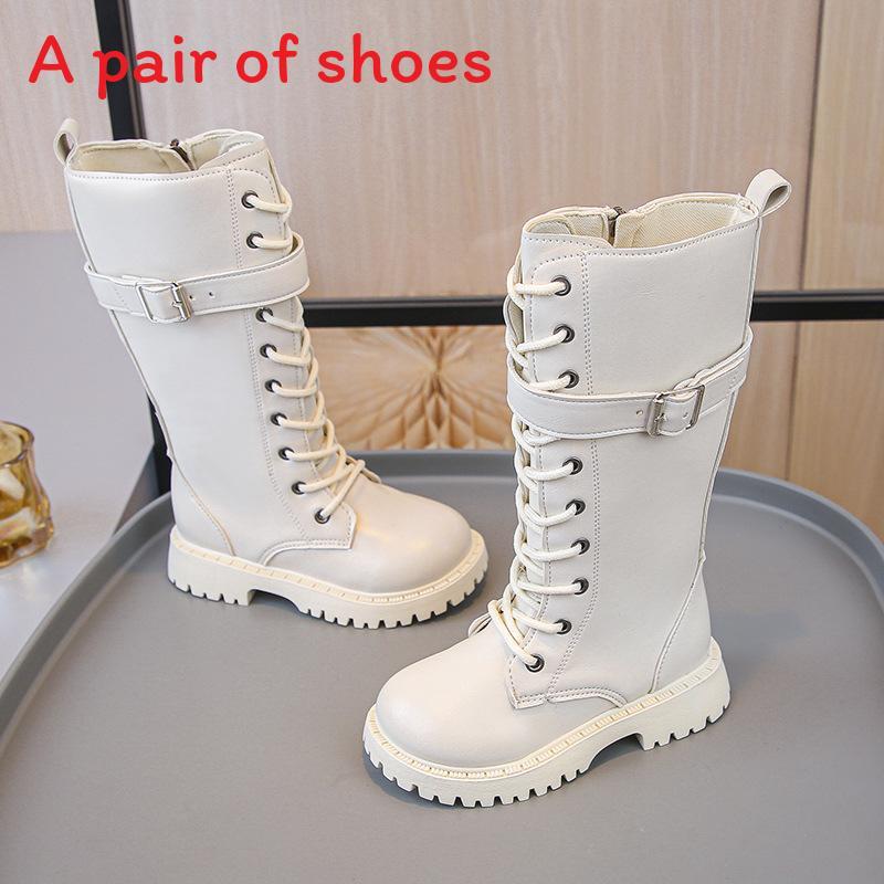 Childrens High Boot With Synthetic Leather And Rubber Sole For Casual Winter Wear