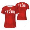 YEZIDI Flag 3D Print Sports Quick-dry Breathable Men T-shirt Outdoor Football Jersey Team Short-sleeve Parent-child Top Clothing