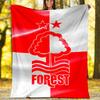 1pc Forest F.C Theme Blanket - Digital Print, Polyester, Cozy for All Seasons, Perfect for Outdoor, and Travel