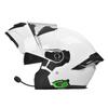 Full Face Motorcycle Helmet With Bluetooth Intercom Men Women Flip-Up Design ABS Shell 3C Certified All Season Use