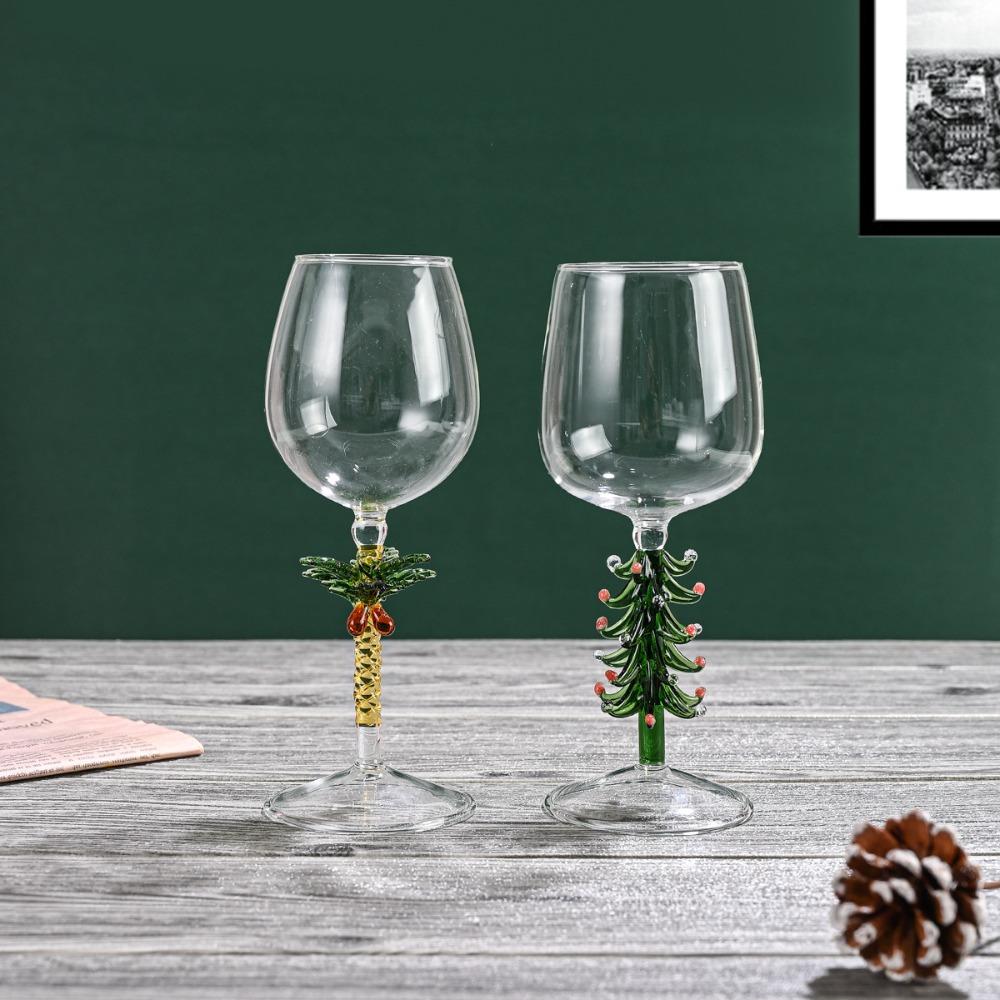 360 ML Weihnachtsbaum Trinkkelch 3D Highball-Glas Kreatives Hohes Stielglas Party