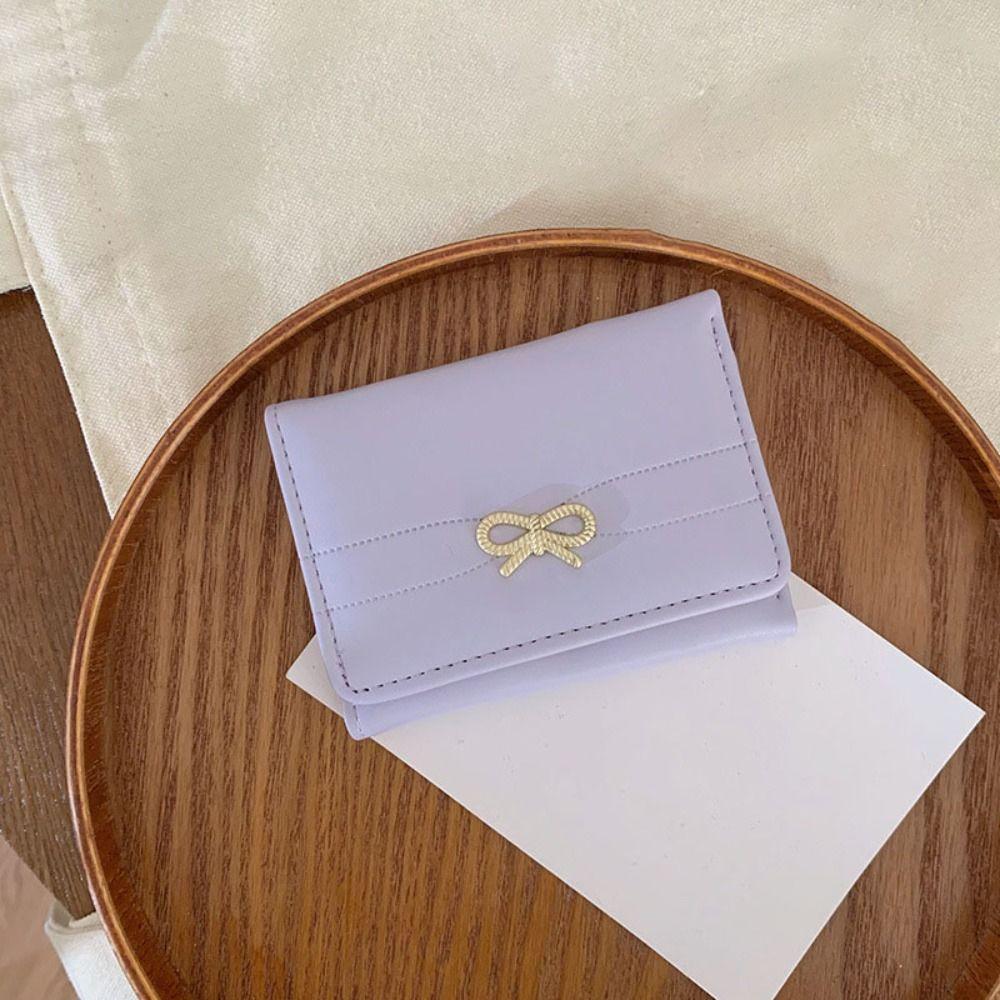 Bow Student Simplicity Wallet Korean Style Card Organizer Portable Card Holder Card Holder Bag
