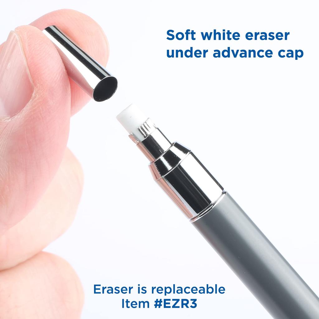 Alvin DM05 mechanical pencil for cushion grip integrated knurling Draft-matic drafting, 0.5mm, mechanism, ferrule, structure, Draft-matic