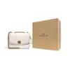 Coach Madison 23 Solid Color Striped Quilted Chain Shoulder Strap Napa Smooth Leather Small Crossbody Bag Women Bags Pink White 4684-B4HA