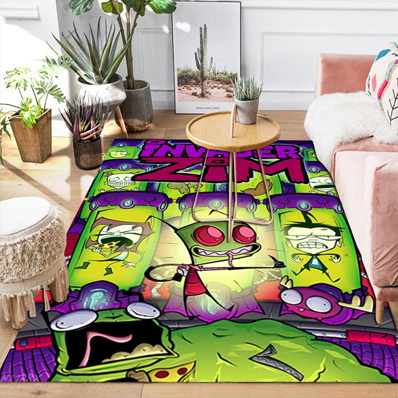 Invader Zim Rug Floor Mat for Living Room or Bedroom Soft and Comfortable Carpet a Gift for Birthday and Holiday.ZFF0913049