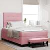 Box Spring Bed with Headboard Pink 190 x 120 cm Velvet