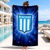 Racing Team Emblem Beach Towel, Quick-drying, Easy to Care for, Suitable for Both Fitness and Beach Vacations,Sports Essential