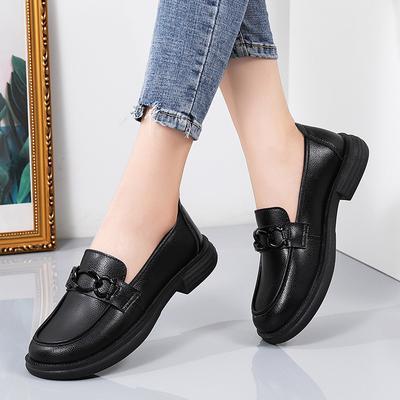 Leather Loafers for Women In SpringSeason BrandNew Lady British Style Leather FootPairs for Lady FootPairs Small Fragrance Style Single FootPairs