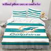 Miami Dolphins Pattern Bedding Quilt Set Quilt Cover Pillowcase Home Decoration Birthday Gift (1 * duvet cover + 2 * pillowcase, without core)