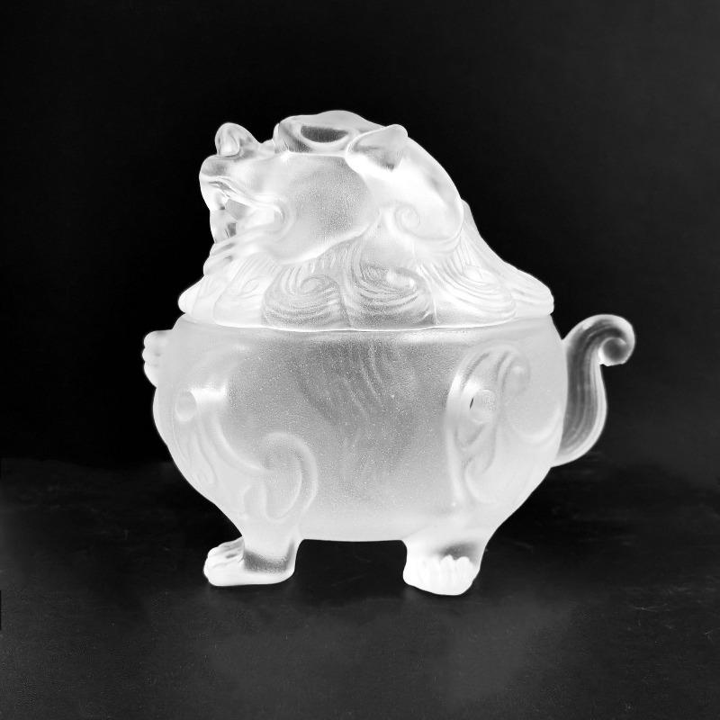 

Ancient Method Glass Suanni Incense Burner Coil Holder for Tea Ceremony Sandalwood Zen Meditation Cultural Gift Home Decor