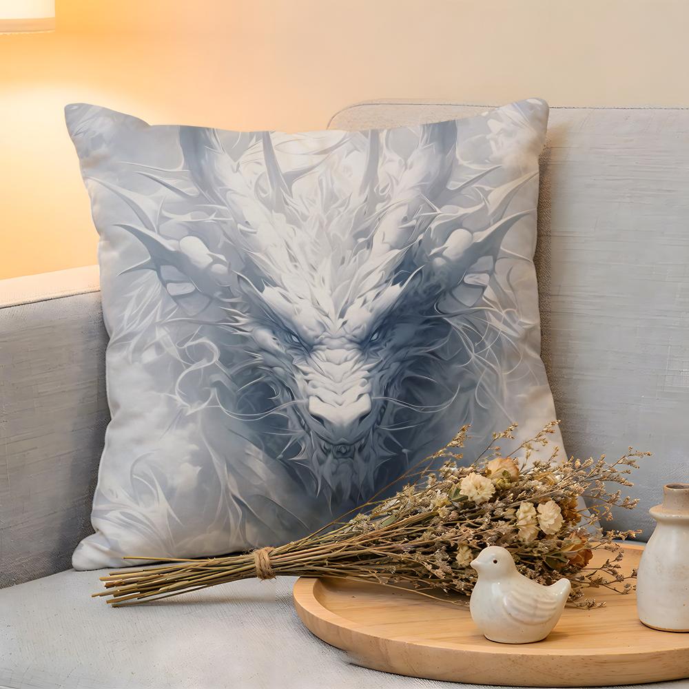 

Cushion Cover Linen SkinFriendly Soft Decorative Case For Sofa Home Decor Dragon Anime Cool Cartoon Pillow cover 30x30cm