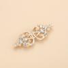 1 Pair Alloy Cardigan Collar Clips Holder Women Decor Crystal Cape Cloak Clasps Fasteners Buckle Brooch Clip