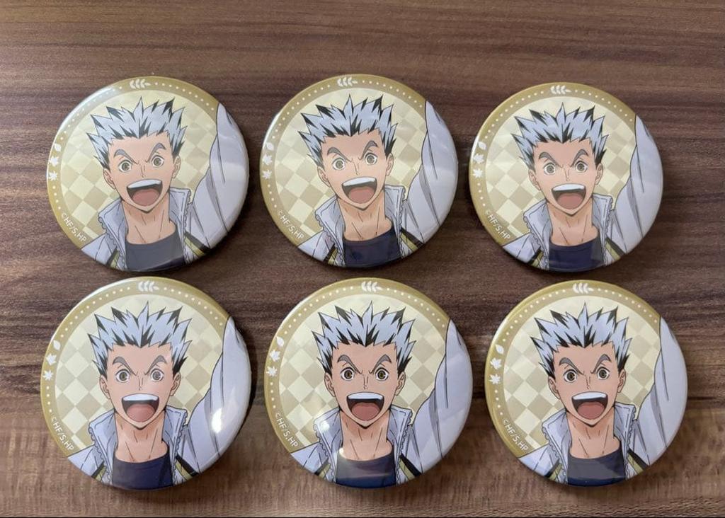 [USED] Haikyu!! Sweets Paradise Kotaro Bokuto Can Badge Bonus Card