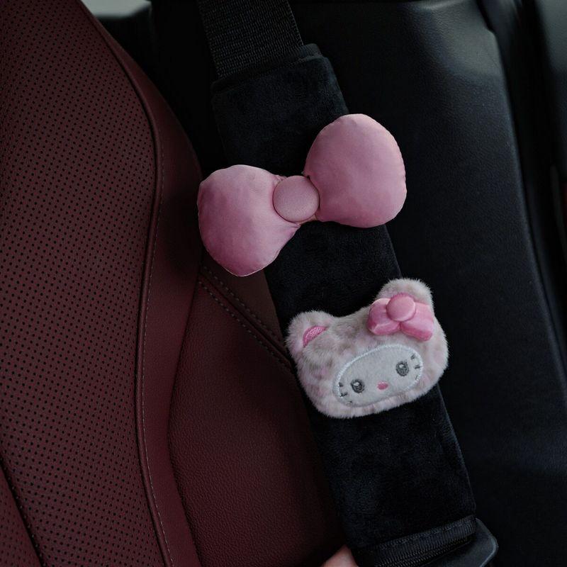 Original Cute Cat Bow Cartoon Car Seatbelt Shoulder Protector, Universal for All Seasons, Anti-Neck Strangulation Safety Belt Protection