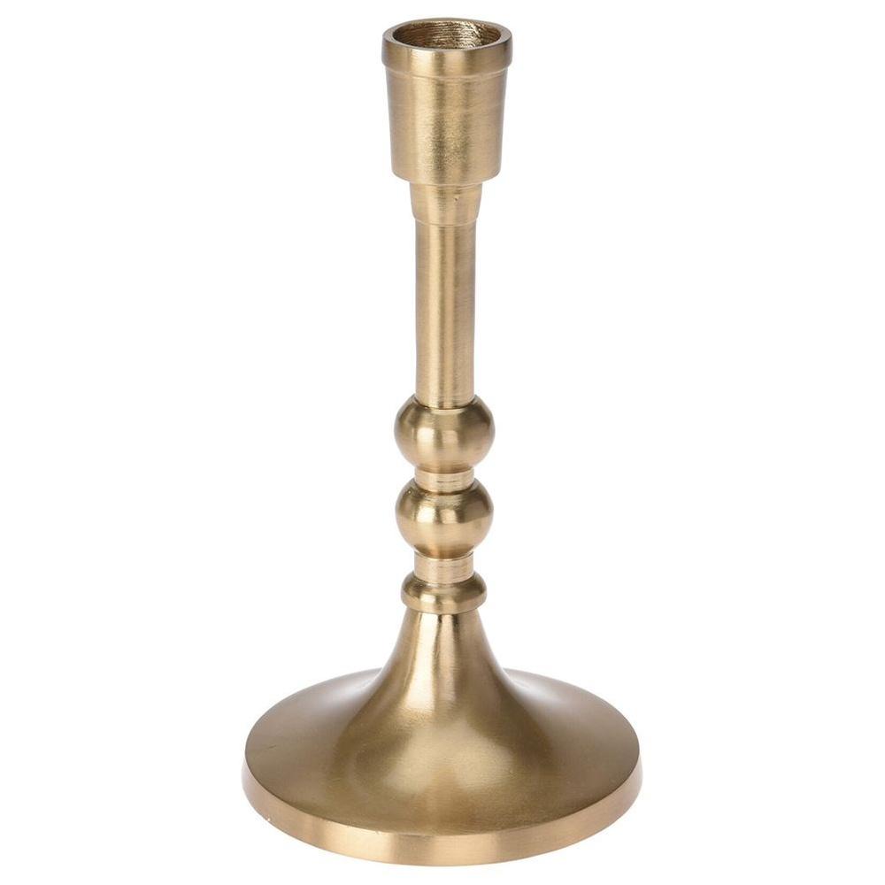 Gold Aluminum Taper Candle Holder 17.5cm