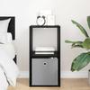 Nightstand Black Oak Effect 35 x 32 x 68.5 cm Engineered Wood
