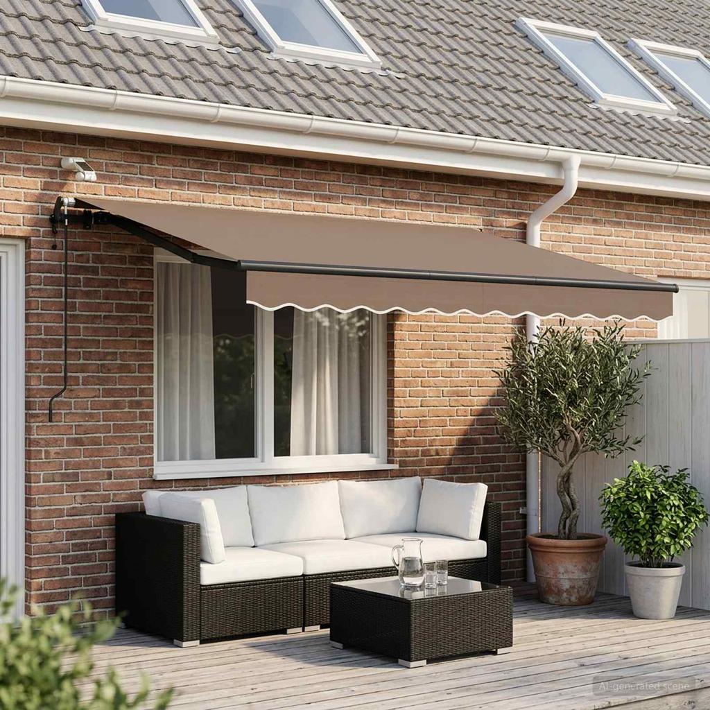 Awning Fabric Taupe 300 X 250 Cm Polyester
