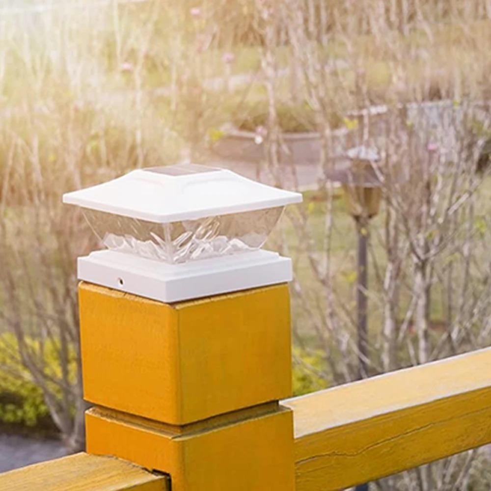 Solar Post Light Villa Column Lamp Fence Gate Pillar Head LED Lamp Waterproof Solar Outdoor Lights for Yard Patio Garden Decor