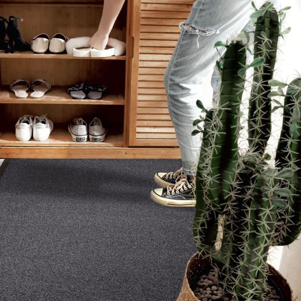 Smooth Gray Rubber Doormat, Anti-slip Soft Mat, 120 X 80cm