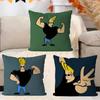 Tecknad J-Johnny Bravo Kuddfodral Örngott Möbelklädsel Soffa Prydnadskudde Heminredning Örngott