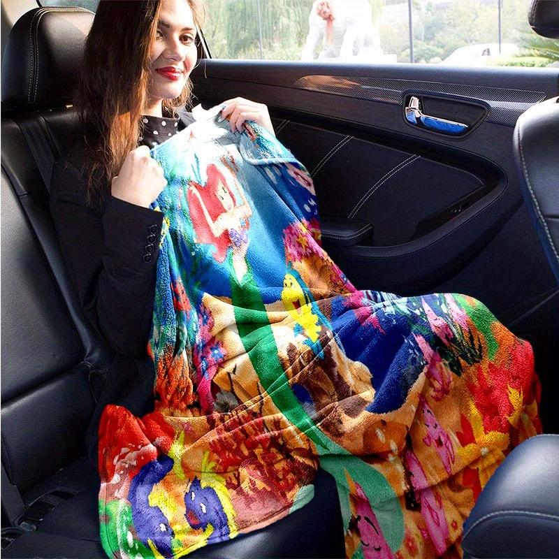 1pc The Little Mermaid Printing Blanket - Soft, All-Season Throw for Living Room, Bedroom,Personalized Gift with Adorable Cartoon Design