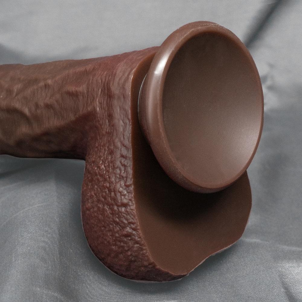 Realistic Squirting Dildo with Movable Foreskin – 2-in-1 Silicone Sliding Skin Toy, Suction Cup Base, Large Size