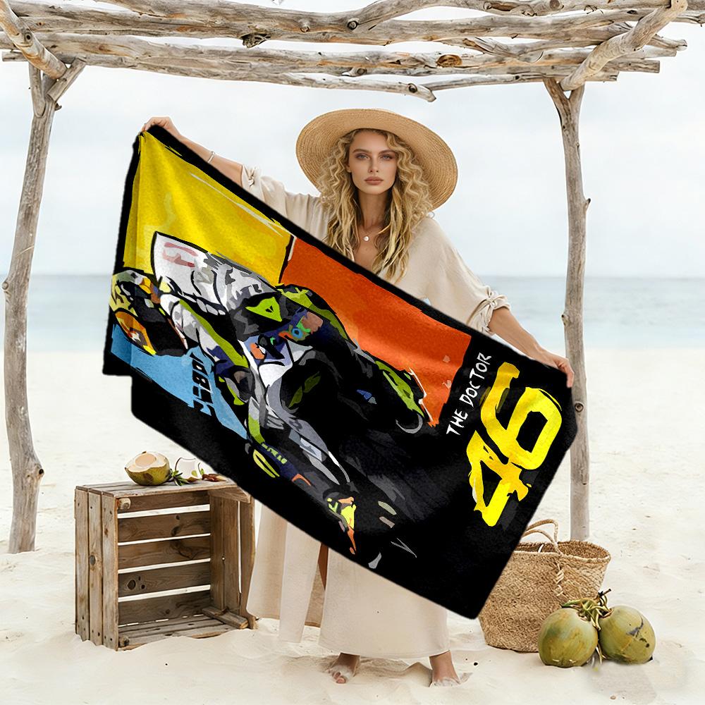 Motogp cozy beach towel Durable Oversized, foldable, portable, travel beach towel Fashion Lovers Wedding Party Gift