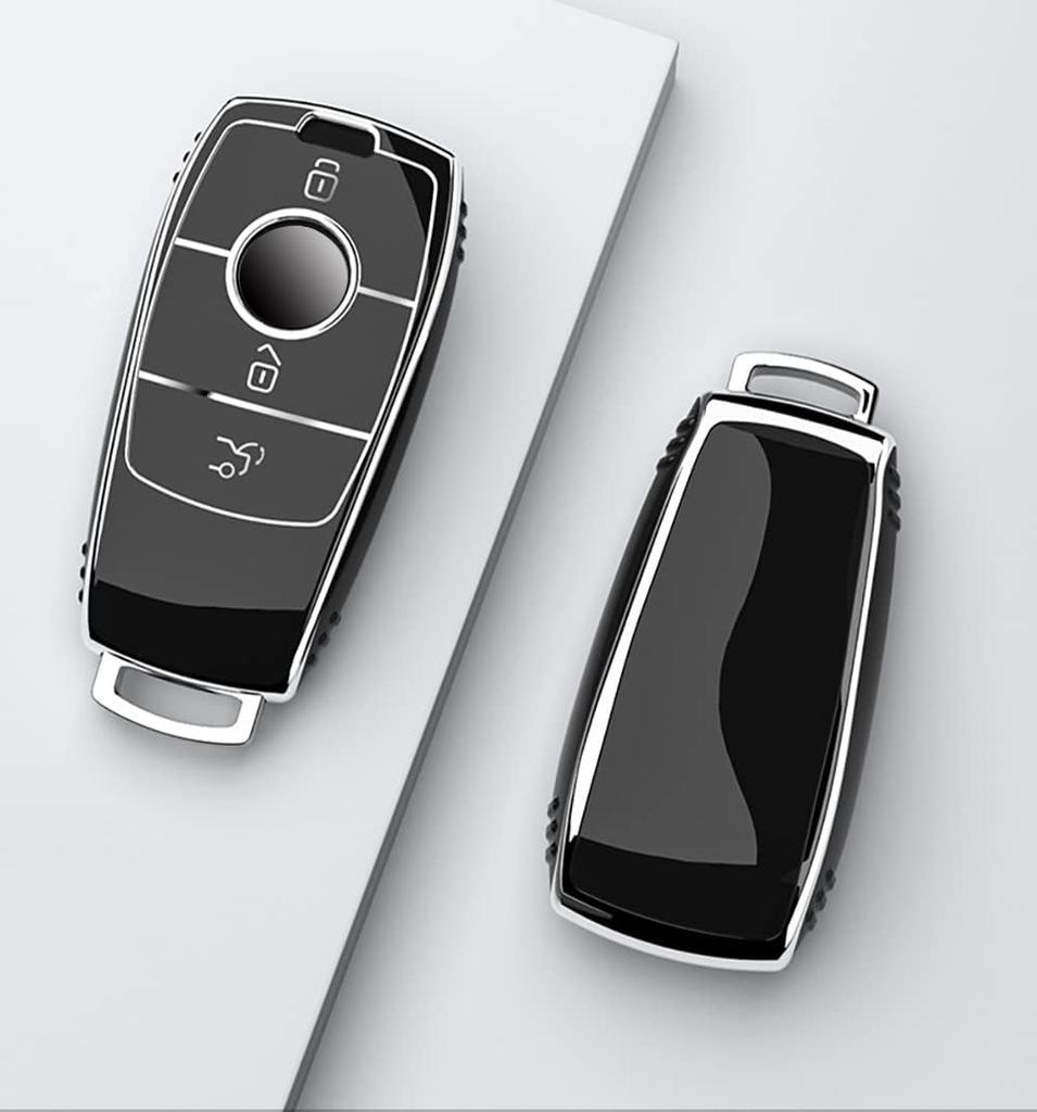 Yinki Mercedes Benz Schlüsseletui Schlüsselhalter Auto Schlüsselabdeckung für Benz E200/E300/E320 S320/S350/S450