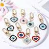 Accessories Jewelry Blue Eye Key Chain Irregular Heart Keyring Handbag Charms Evil Eye Keychain