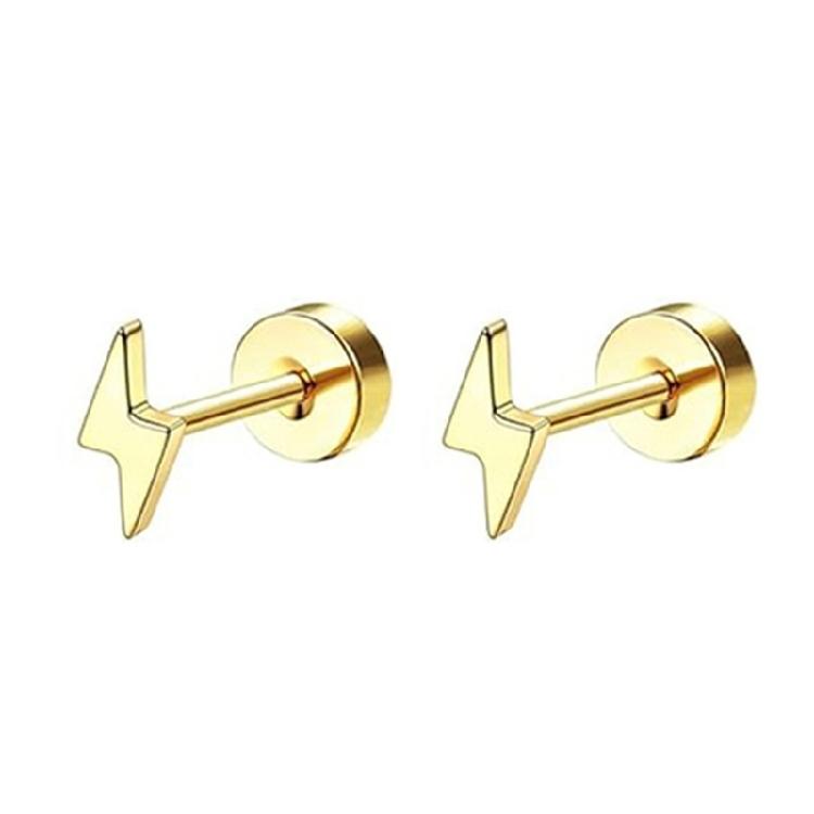Stainless Steel Threaded Ear Studs For Piercing Fade Resistant Material Easy Maintenance Secure Fit Day Night Wear