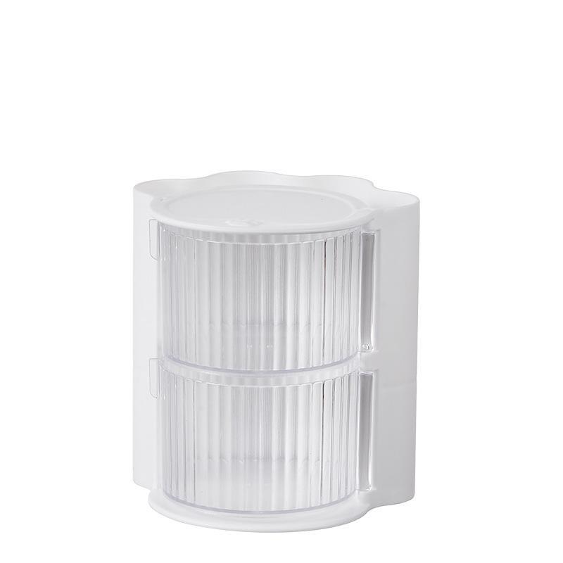 Multilayer Rotating Pen Organizer Clear Compartments Large Desk Cosmetic Storage For Home Office Student Use