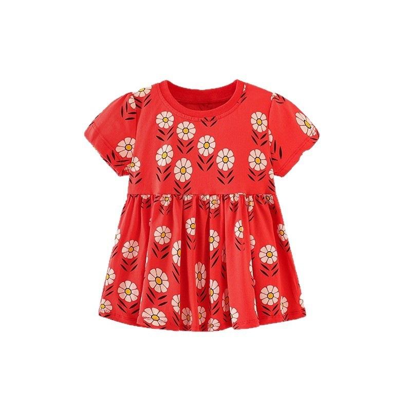 Girls Cotton Floral Summer Dress Princess Fairy