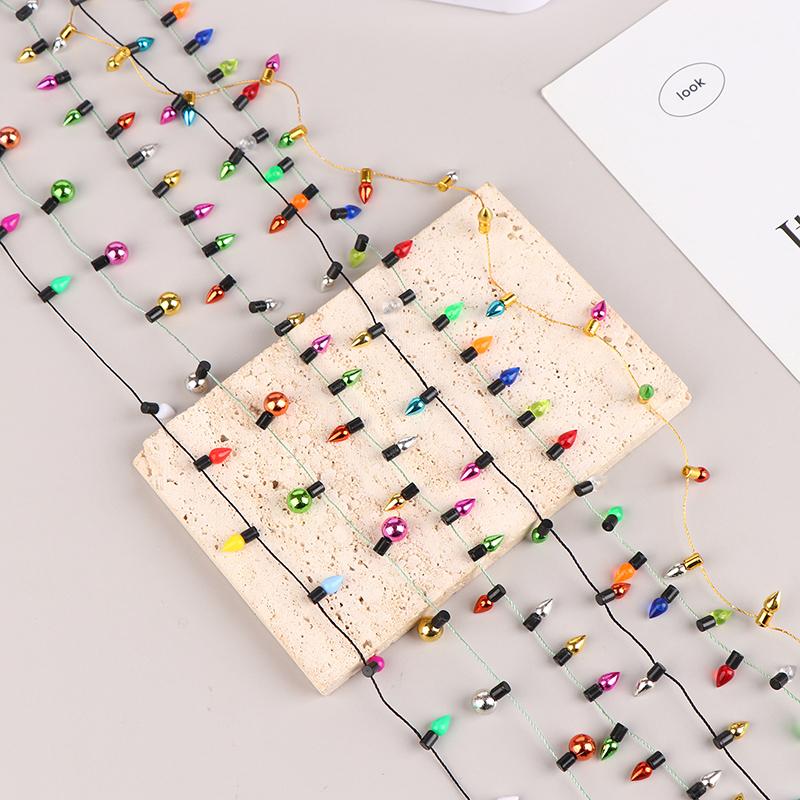 1:12 1 String Of Fake Lights Christmas Good Decoration Dollhouse Miniature Mini Furniture Accessories String Lights