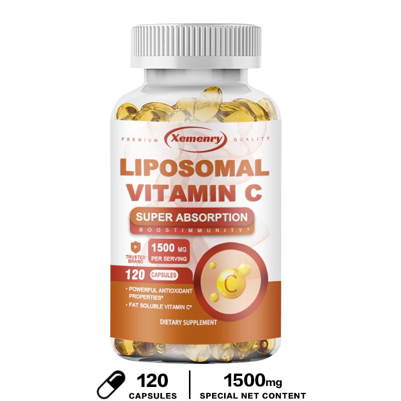 XEMENRY Vitamina C Liposomiale da 1500mg - Antiossidante, Promuove un Sistema Immunitario Sano