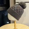 New Style Colorful Cable-knit Wool Blend Beanie for Women, Autumn and Winter Warm Knitted Hat, Head Wrap for Cold Protection, Trendy for Students