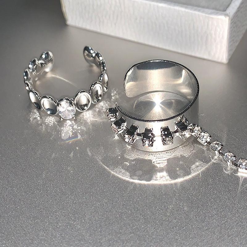 

Chic Ins Style Copper Ring Set With Shimmering Tassel Chains Perfect For Trendy Girls