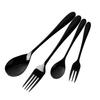 BLKP Pearl Metal Cutlery Set Dessert Spoon / Fork Tea Fruit Limited Black Titanium Plating 4-Piece AZ-5034
