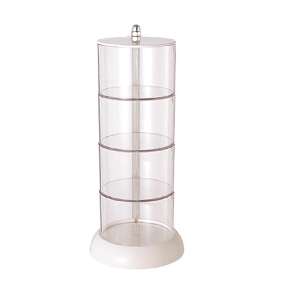 Transparent Rotating Multi-layer Storage Box Earrings Necklace Bracelet Headband Jewelry Box 360 Degree Dust-proof Box