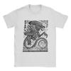 Men T-Shirt Xenomorph Linocut Alien Movie Vintage Cotton Tees Short Sleeve T Shirts Round Collar Clothing Birthday Gift