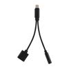 Adaptér Nabíječka Audio kabel 2 v 1 nabíjení na 3,5 mm jack sluchátka Aux převodník pro Apple Iphone 7 8