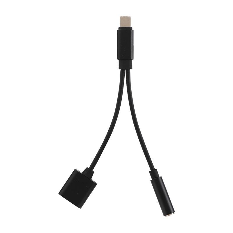 Adaptér Nabíječka Audio kabel 2 v 1 nabíjení na 3,5 mm jack sluchátka Aux převodník pro Apple Iphone 7 8