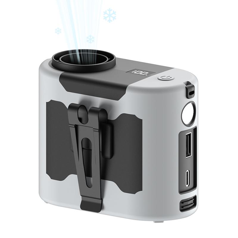 

Портативный поясной вентилятор, аккумулятор 10000/20000 мАч, высокомощный, долговечный, перезаряжаемый вентилятор для кемпинга на открытом воздухе 9.5*5*8cm