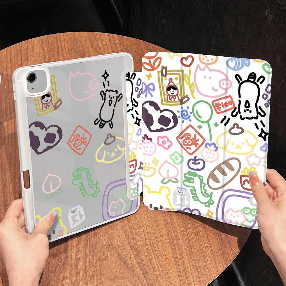 Colorful Graffiti Protective Cover for 10.9 10th Gen Air 5th 4th Ipad Mini 6th Generation Ipad 2017 2018 9.7inch Air 2/3 10.5 ipad mini6 8.3