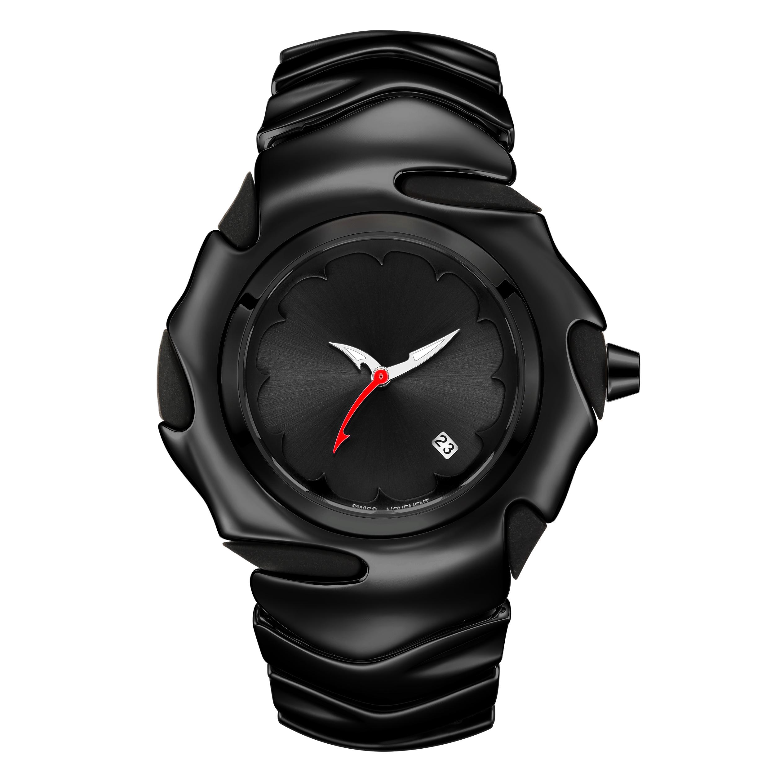 

Винтажные Персонализированные Креативные y2k Часы Мужские Ночная Подсветка Водонепроницаемые Функция Календаря Ins Стиль Мужские Кварцевые Часы чёрный