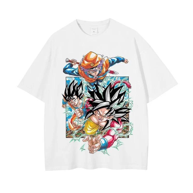Dragon Ball 2026 Summer 100 Cotton Son Goku Printed Casual Sports Fitness Tshirt Vintage Harajuku Neutral Kids Tshirt Top Y2k