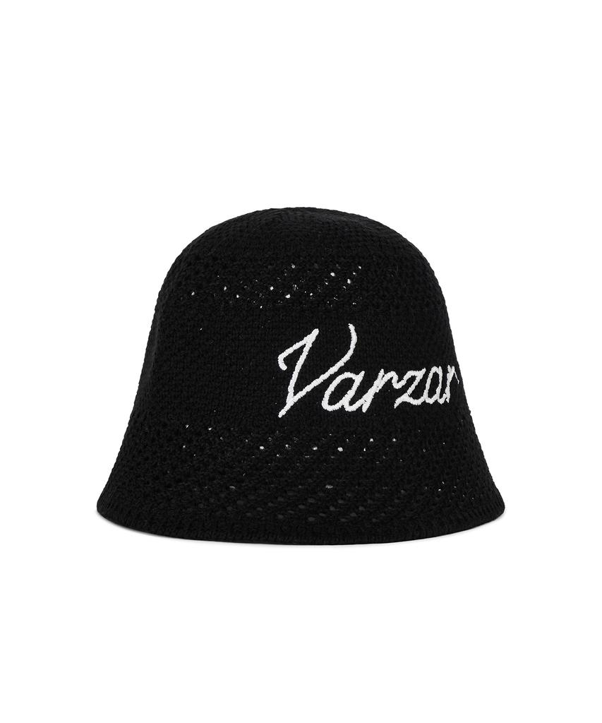Bajal New Wave Punched Knit Bucket Hat Black