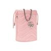 Gucci GG Marmont Pink Quilted Leather Mini Bucket Bag, Women's Drawstring Closure Crossbody Pouch for Daily Party Shopping 575163-DTDRP-5815