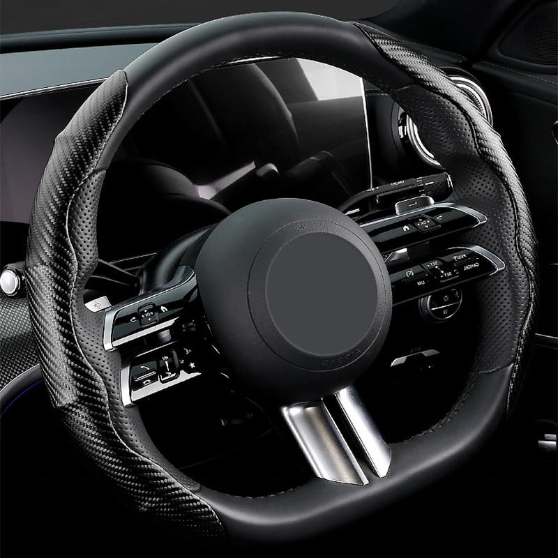 

New Car Carbon Fiber Non-slip Steering Wheel Cover For Opel Corsa Astra Insignia Vectra Zafira Meriva Mokka Grandland Vivaro