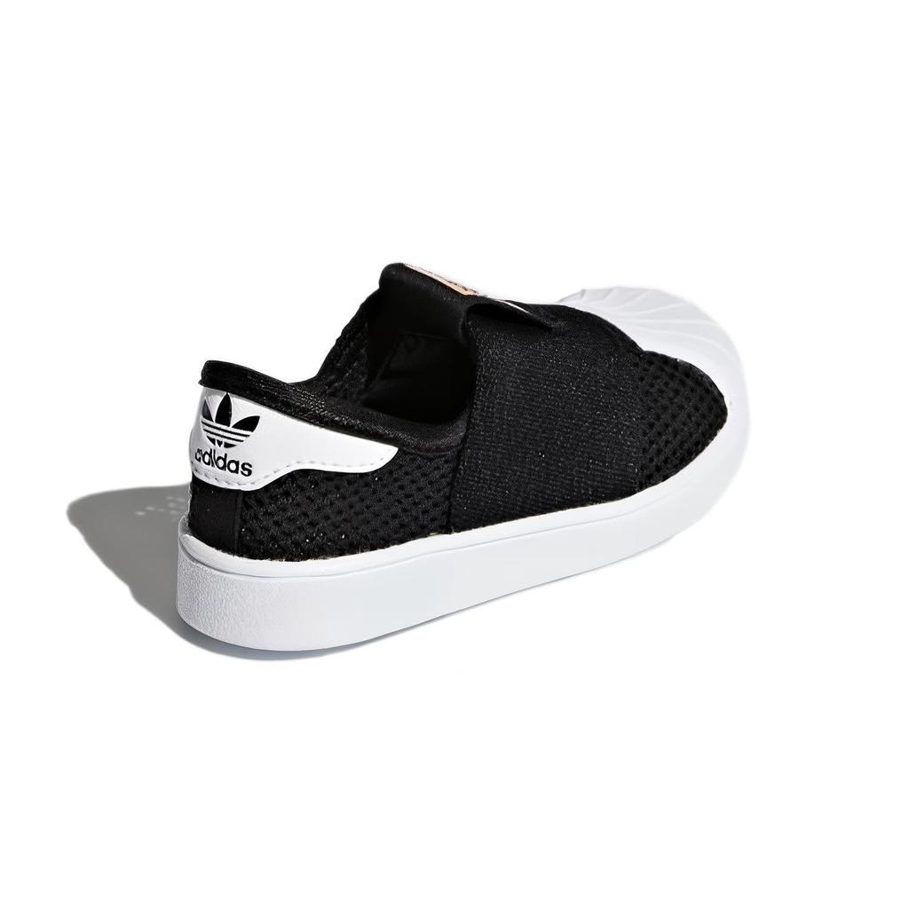 adidas Originals SUPERSTAR Smr 360 I Comfortable Breathable Low Top Skateboard Shoes Black Infant And Toddler DB0922