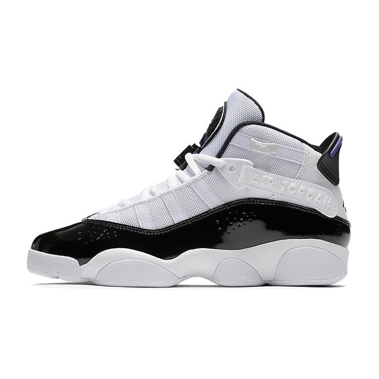 (GS) Air Jordan 6 Rings White Black Kids 323419-104